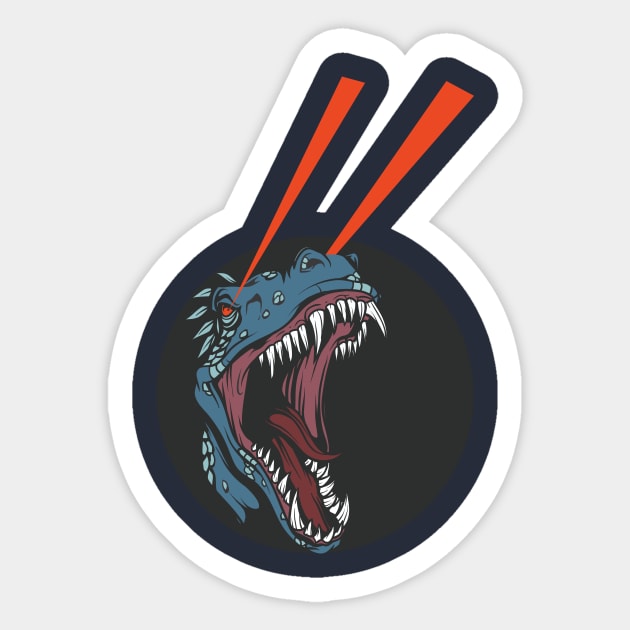 laser dinosaur Sticker by Shapwac12